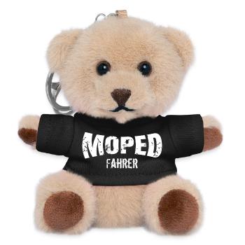 Moped Fahrer - Teddy Schlüsselanhänger - Schwarz - Vorne