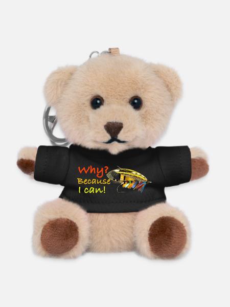 Warum, weil ich Ghost Fly kann - Teddy Schlüsselanhänger - Schwarz