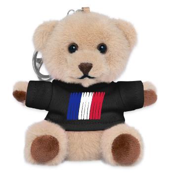 tricolore france - Teddy Schlüsselanhänger - Schwarz - Vorne