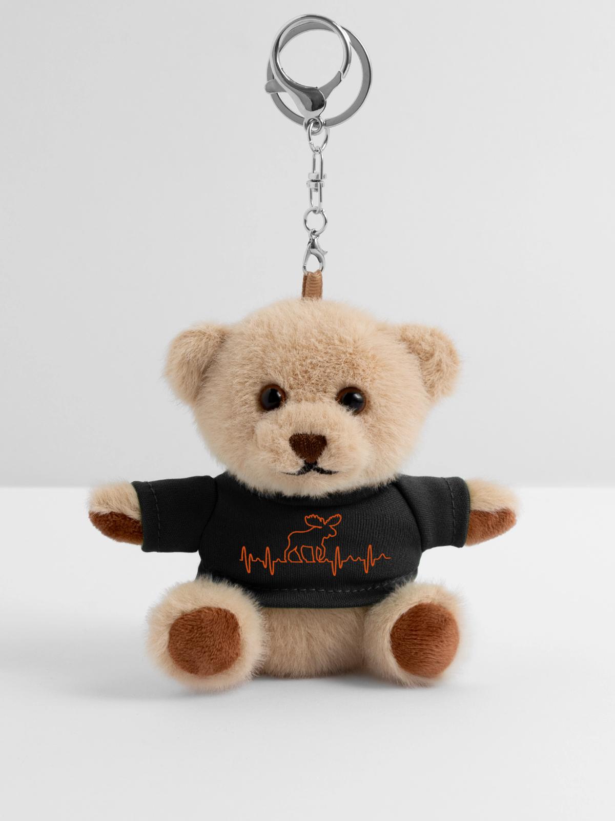 Elch - Teddy Schlüsselanhänger - Schwarz - Vorne
