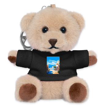 Kos Griechenland Vintage Reise Poster Souvenir Souvenir - Teddy Schlüsselanhänger - Schwarz - Vorne