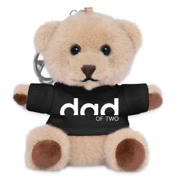 DAD OF TWO - Teddy Schlüsselanhänger - Schwarz - Vorne