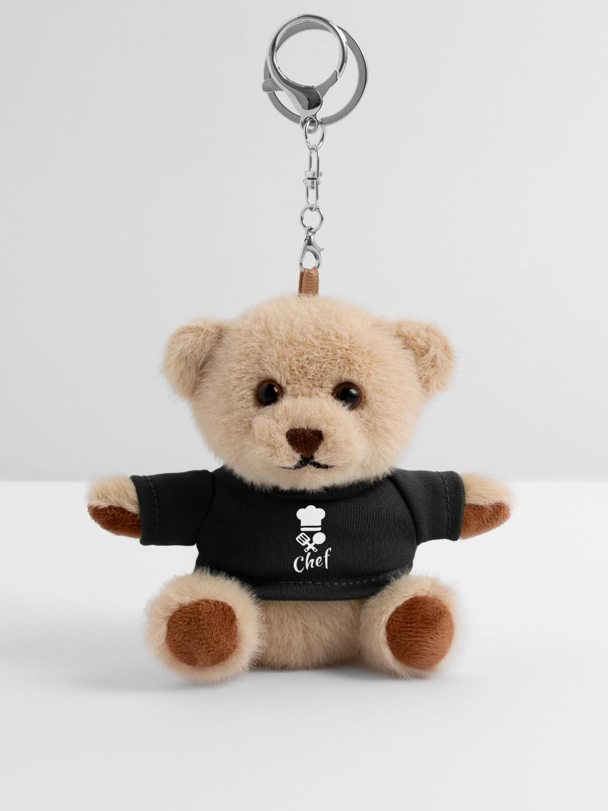 Chefkoch - Teddy Schlüsselanhänger - Schwarz - Vorne