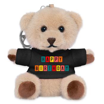 ALLES GUTE ZUM GEBURTSTAG. ALLES GUTE ZUM GEBURTSTAG. JAHRESTAG. - Teddy Schlüsselanhänger - Schwarz - Vorne