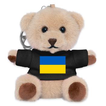 Ukraine - Teddy Schlüsselanhänger - Schwarz - Vorne