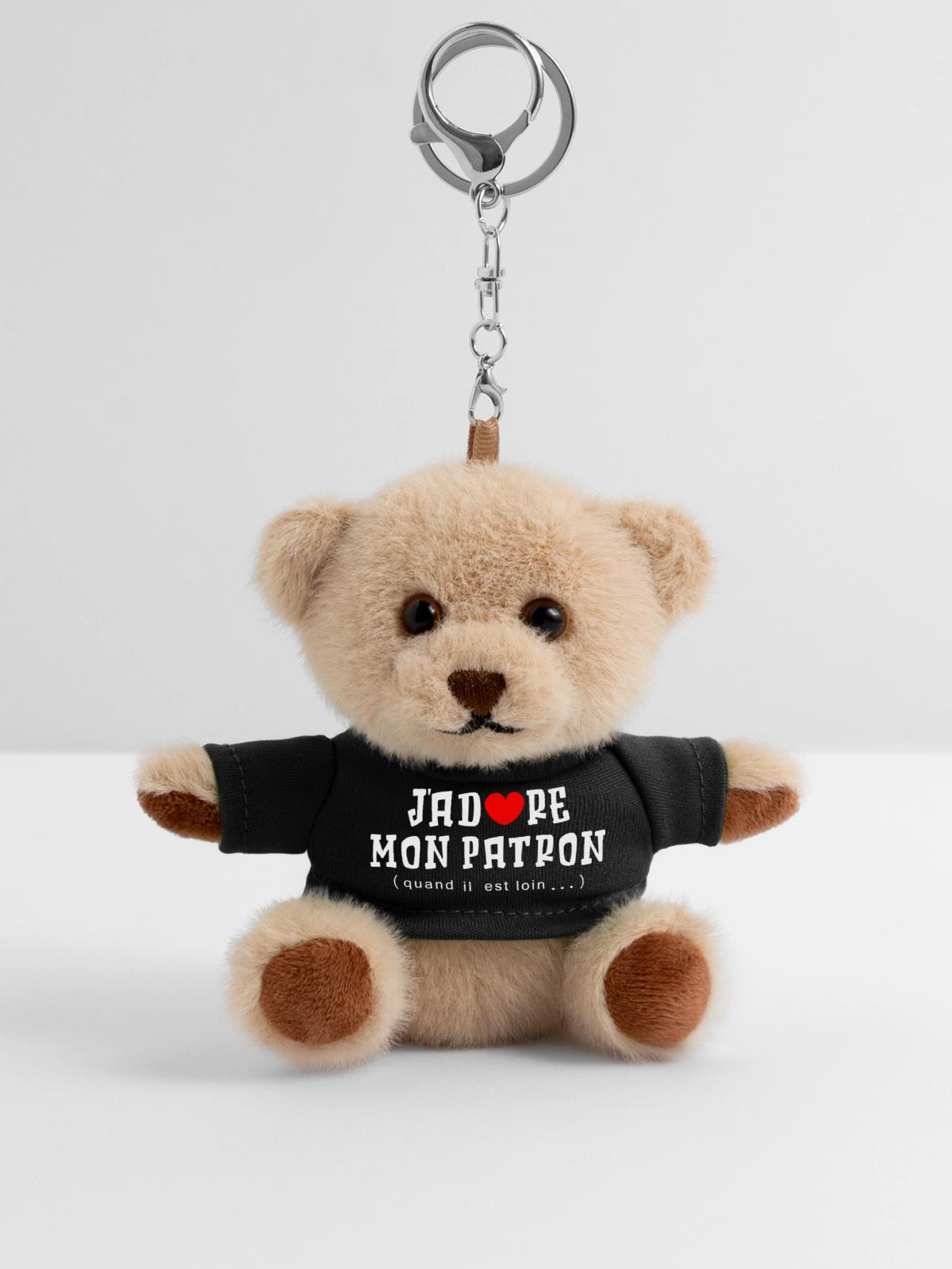 ICH LIEBE MEINEN CHEF - Teddy Schlüsselanhänger - Schwarz - Vorne