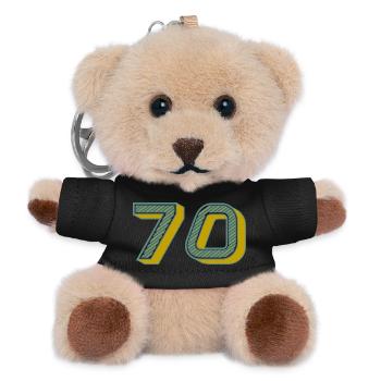 70. 70 YEARS. 70th ANNIVERSARY. 70 YEARS ANNIVERSARY. - Teddy Keyring - black - Front