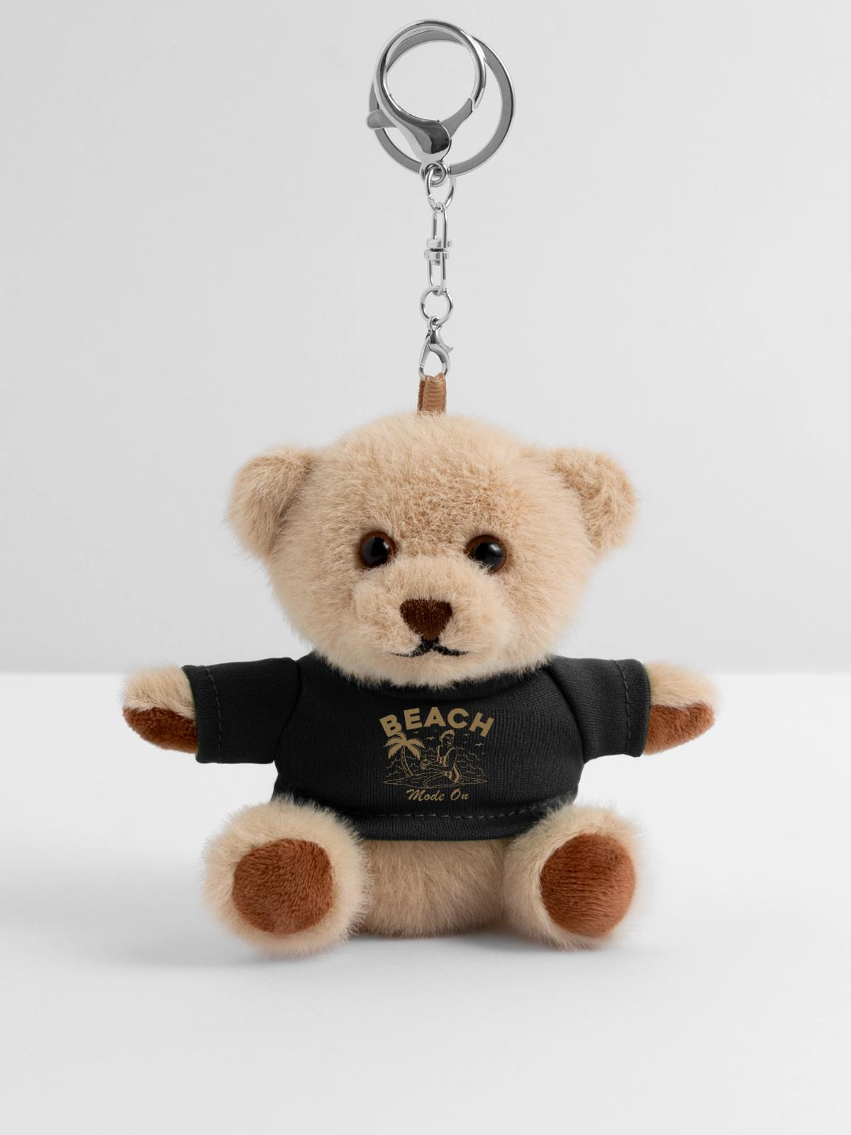 Beach Mode On - Teddy Schlüsselanhänger - Schwarz - Vorne