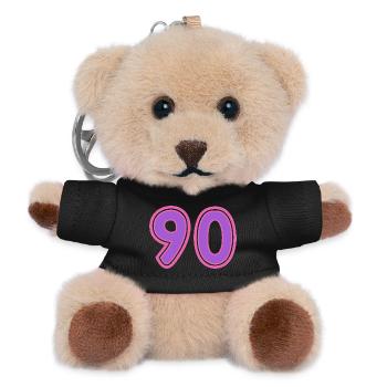 90. 90 YEARS. 90TH ANNIVERSARY. 90TH ANNIVERSARY. - Teddy Keyring - black - Front