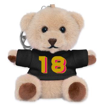 18 - Teddy Keyring - black - Front