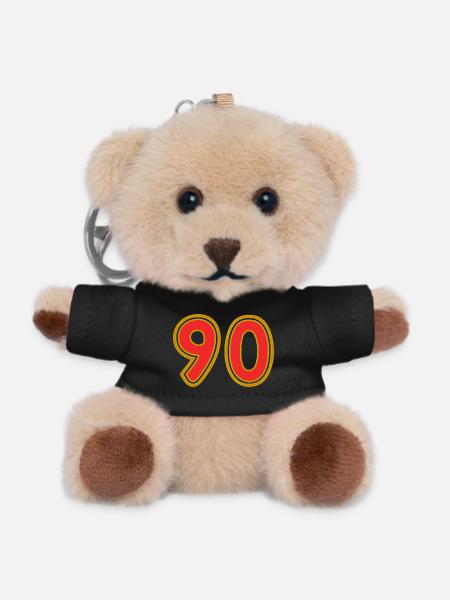 90. 90 ANS. 90e ANNIVERSAIRE. ANNIVERSAIRE 90 ANS. - Porte-clés ourson - noir