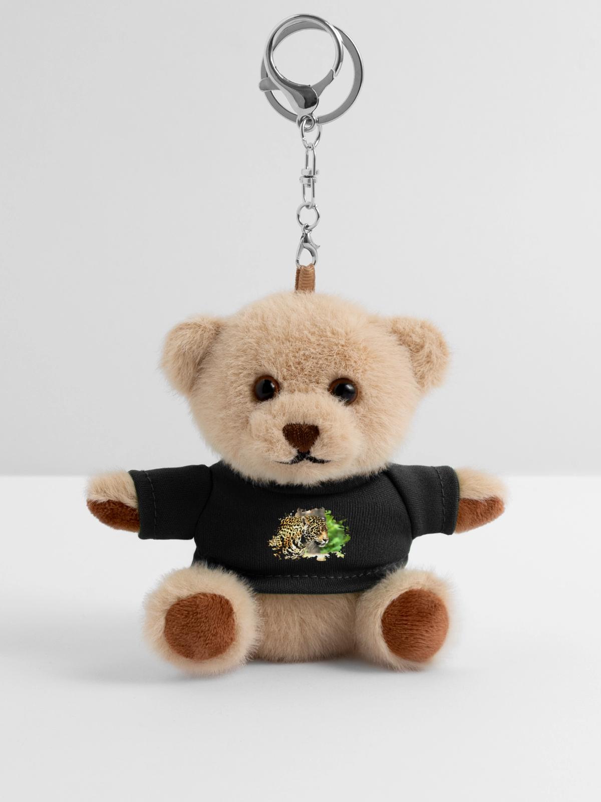 Leopard - Teddy Schlüsselanhänger - Schwarz - Vorne