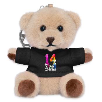 14 YEARS OF BEING AWESOME 14TH BIRTHDAY - Teddy Keyring - black - Front