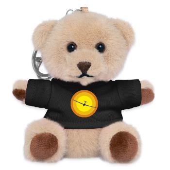 segelflugzeug und sonne - Teddy Schlüsselanhänger - Schwarz - Vorne