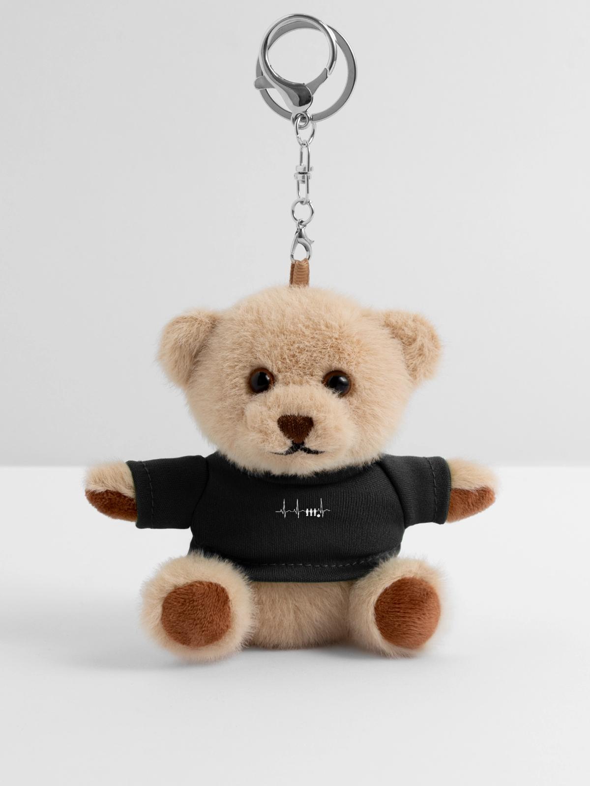 Flinker Tischfußball Verteidiger - Teddy Schlüsselanhänger - Schwarz - Vorne