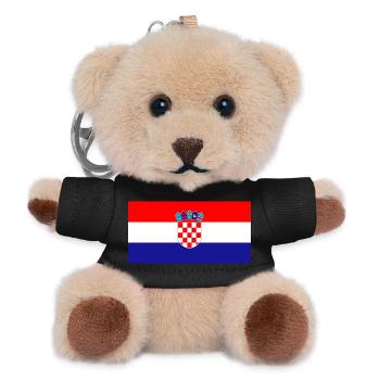 Kroatien - Teddy Schlüsselanhänger - Schwarz - Vorne