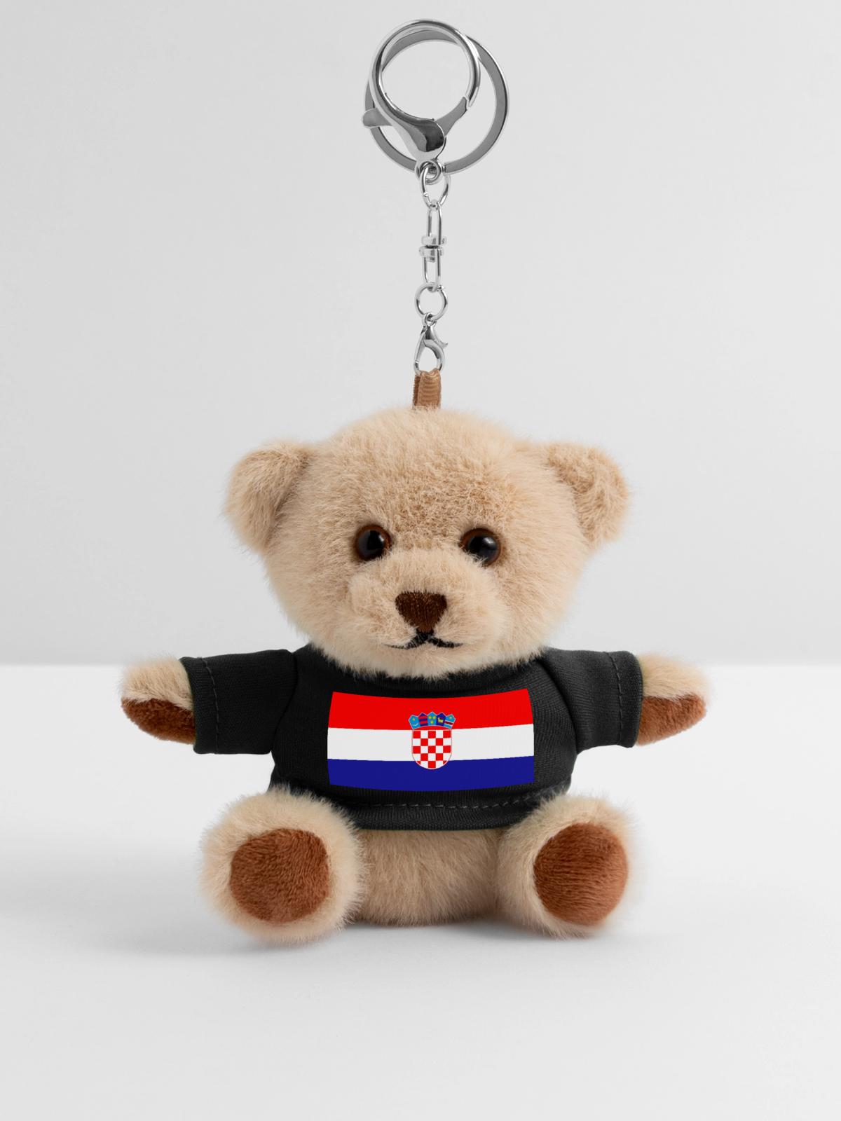 Kroatien - Teddy Schlüsselanhänger - Schwarz - Vorne