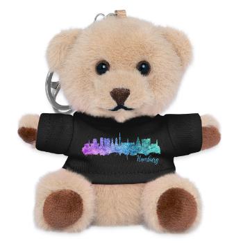 Hamburg Skyline - Teddy Schlüsselanhänger - Schwarz - Vorne