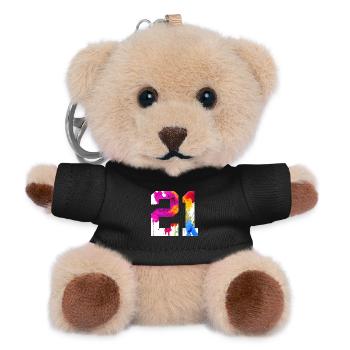 NUMBER 21 YEARS OLD 21ST BIRTHDAY - Teddy Keyring - black - Front