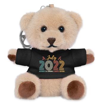 Juli 2022 Geburtstag Juli 2022 Juli - Teddy Schlüsselanhänger - Schwarz - Vorne