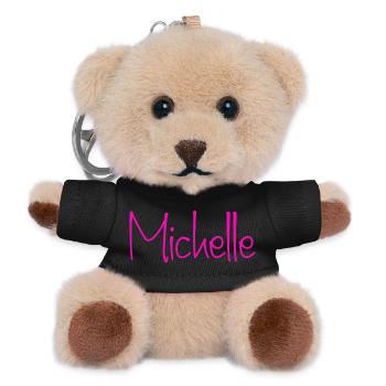 Michelle Neon-Handschrift - Teddy Schlüsselanhänger - Schwarz - Vorne