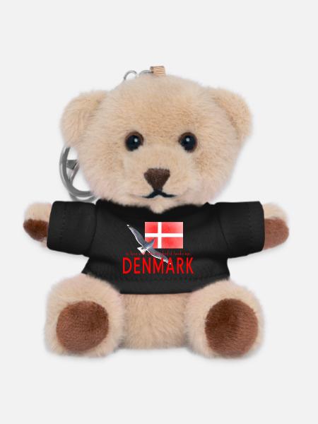Dänemark Möwe - Teddy Schlüsselanhänger - Schwarz