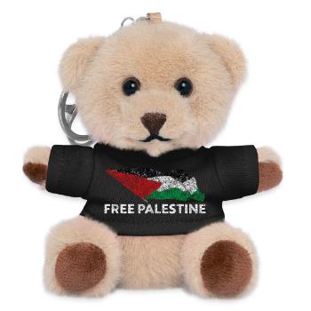 Free Palestine - Teddy Keyring - black - Front