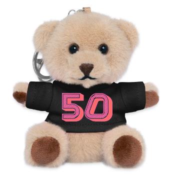 50. 50 YEARS. 50th ANNIVERSARY. 50TH ANNIVERSARY. - Teddy Keyring - black - Front