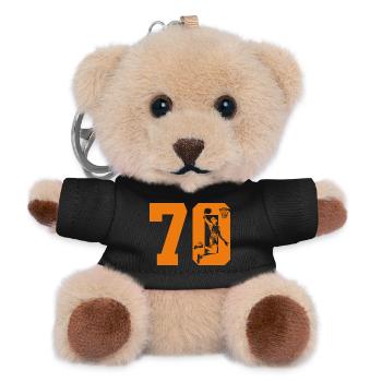 NUMBER 70 BASKETBALL 70TH BIRTHDAY - Teddy Keyring - black - Front