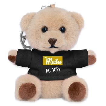 MEISTER. MEISTER. VIELEN DANK. DANKE, MEISTER - Teddy Schlüsselanhänger - Schwarz - Vorne
