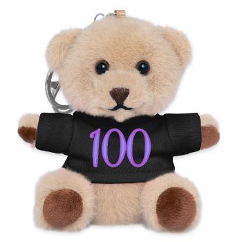 100 - Teddy Schlüsselanhänger - Schwarz - Vorne