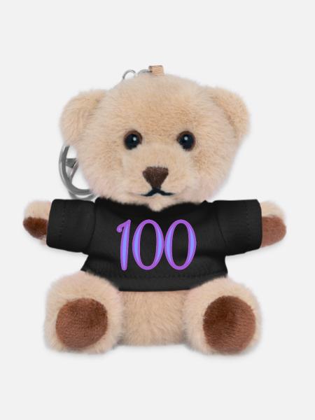100 - Porte-clés ourson - noir