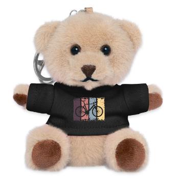 Fahrrad - Teddy Schlüsselanhänger - Schwarz - Vorne