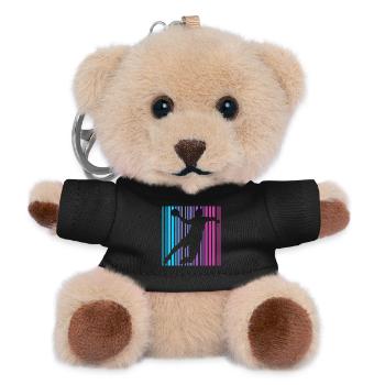Handballspieler Retro Handball Spieler Handballer - Teddy Schlüsselanhänger - Schwarz - Vorne