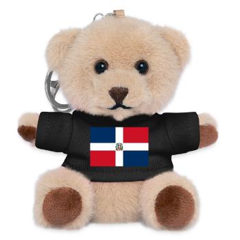 Dominikanische Republik - Teddy Schlüsselanhänger - Schwarz - Vorne