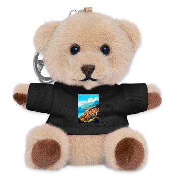 Madeira Portugal Vintage Travel Poster Souvenir - Teddy Keyring - black - Front