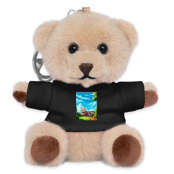 Rom Italien Vintage Reiseplakat Souvenir Souvenir - Teddy Schlüsselanhänger - Schwarz - Vorne