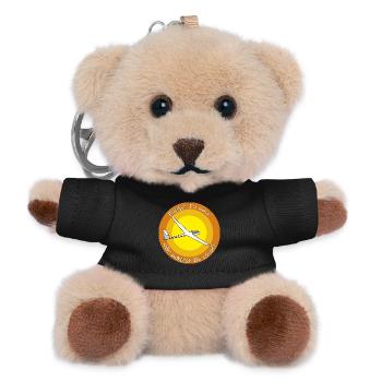 fliegst Du noch - Teddy Schlüsselanhänger - Schwarz - Vorne