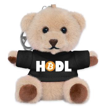 Mode Bitcoin HODL : Activé - Porte-clés ourson - noir - Devant