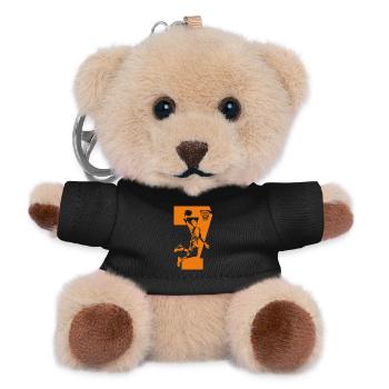 NUMBER 7 BASKETBALL 7TH BIRTHDAY - Teddy Keyring - black - Front