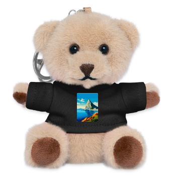Rock Of Gibraltar Vintage Voyage Poster Souvenir - Porte-clés ourson - noir - Devant