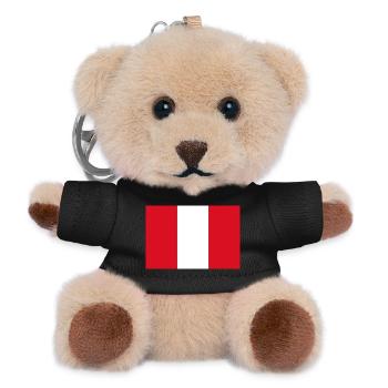 Peru - Teddy Schlüsselanhänger - Schwarz - Vorne