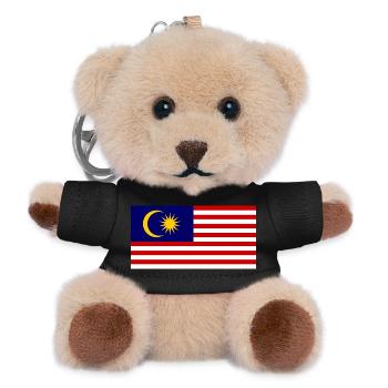 Malaysien - Teddy Schlüsselanhänger - Schwarz - Vorne