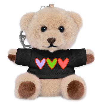 PAAR. ICH HABE GERADE GEHEIRATET. Junggesellinnenabschied. VALENTINSTAG. LIEBE. - Teddy Schlüsselanhänger - Schwarz - Vorne