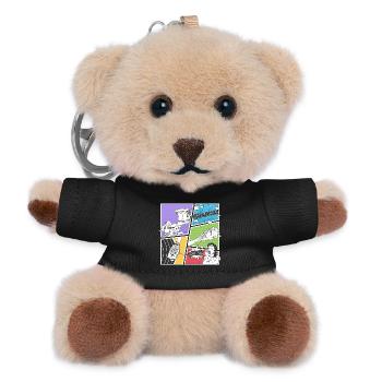 Vinyladdict Attack V8.2 - Teddy Schlüsselanhänger - Schwarz - Vorne