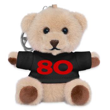 ANNIVERSAIRE. HAPPY BIRTHDAY. JOYEUX ANNIVERSAIRE. - Porte-clés ourson - noir - Devant