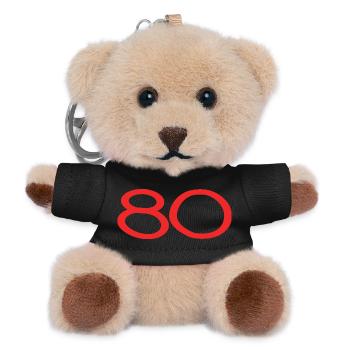 ANNIVERSAIRE. HAPPY BIRTHDAY. JOYEUX ANNIVERSAIRE. - Porte-clés ourson - noir - Devant
