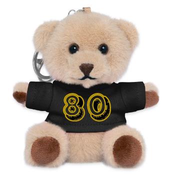ANNIVERSAIRE. HAPPY BIRTHDAY. JOYEUX ANNIVERSAIRE. - Porte-clés ourson - noir - Devant