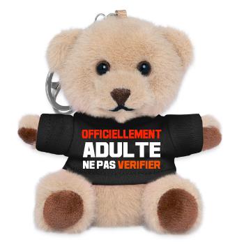 Officiellement adulte ne pas vérifier - Porte-clés ourson - noir - Devant