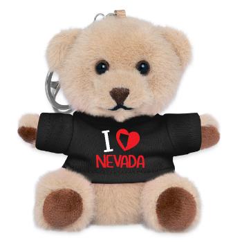 Ich liebe Nevada USA Staat Amerika Reisen Nevadan - Teddy Schlüsselanhänger - Schwarz - Vorne